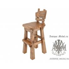 Деревянный стул барный под старину из массива сосны Охотник