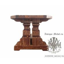 Обеденный состаренный стол 150x90 из массива сосны Владимир