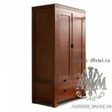 Шкаф деревянный для спальни из массива ясеня №2