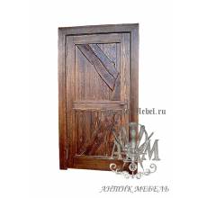 Дверь межкомнатная под старину из дерева массива сосны №9