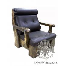 Мягкое кресло под старину из массива сосны №3
