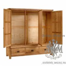 Шкаф для спальни из массива дерева натурального дуба №4