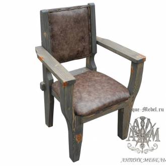 Кресло из массива сосны Юкон мягкое