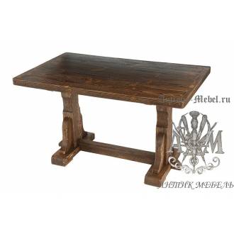 Деревянный стол 130x80 под старину из массива сосны Рошфор