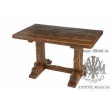 Деревянный стол 130x80 под старину из массива сосны Рыбак